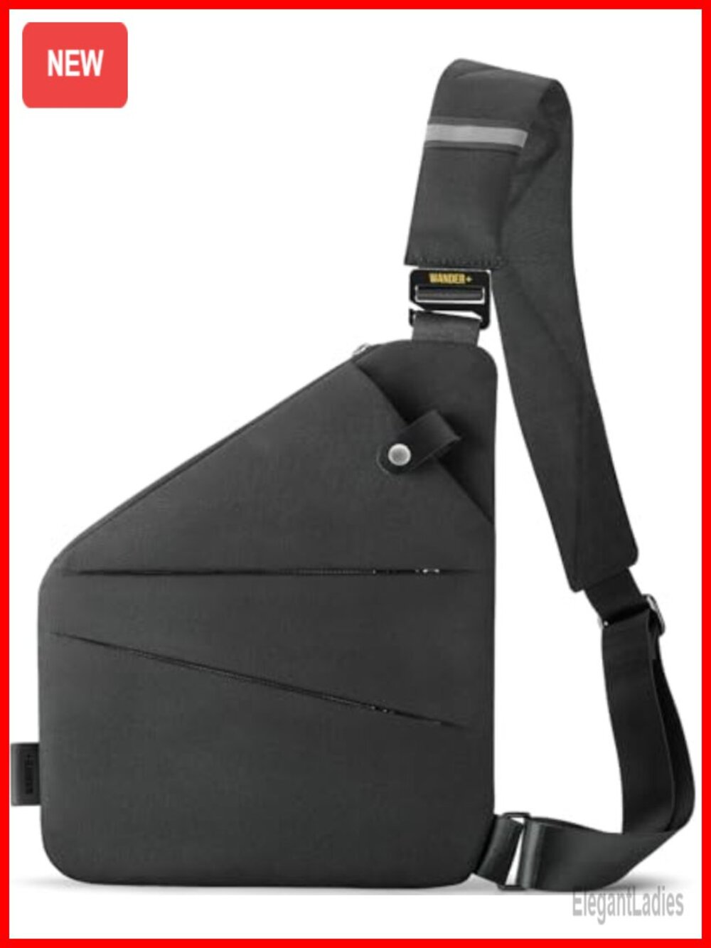 Anti Theft Crossbody Travel Bag Multi Pocket Slim Sling Bag Water Resistant